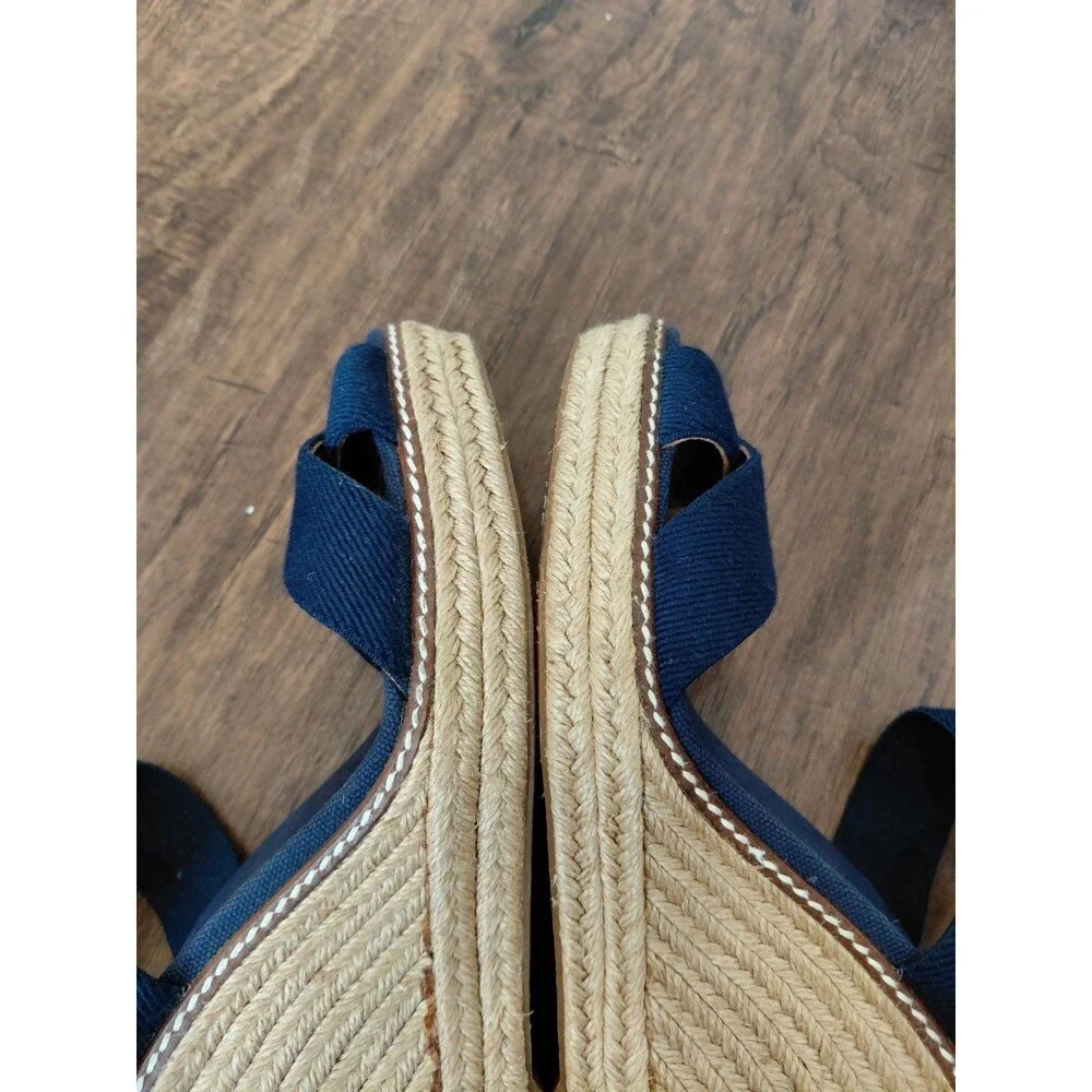 Tory burch sandals wedge heels size 10.5 Blue